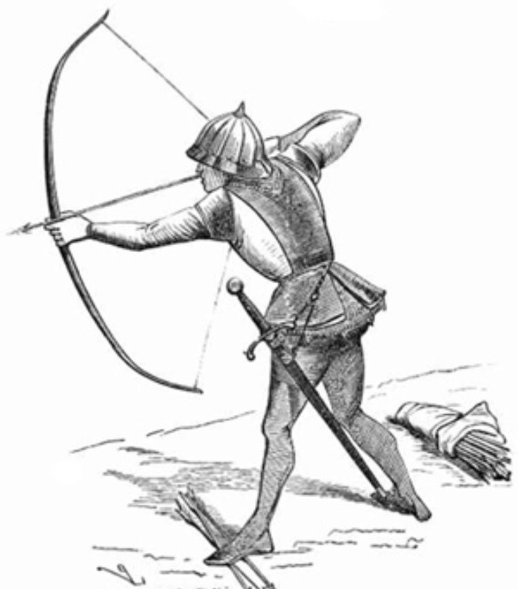 medieval longbow and arrow